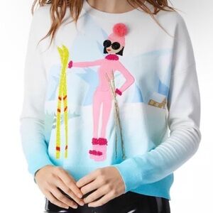 alice + olivia gleeson sweater ski themed like new w/o tags